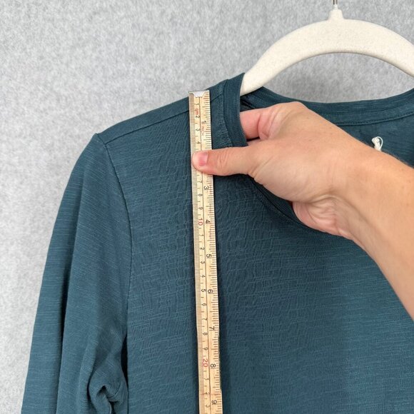 Pact Womens Relaxed Slub Tie Waist Dress Size XS Blue Pockets Casual Knee Length - Picture 8 of 11